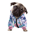 Blue Fairy Rose Unicorn Pattern Print Dog Zip Up Hoodie