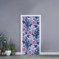 Blue Fairy Rose Unicorn Pattern Print Door Sticker