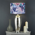Blue Fairy Rose Unicorn Pattern Print Drum Lamp Shade