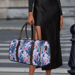 Blue Fairy Rose Unicorn Pattern Print Duffle Bag