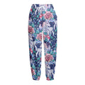 Blue Fairy Rose Unicorn Pattern Print Fleece Lined Knit Pants