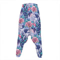 Blue Fairy Rose Unicorn Pattern Print Hammer Pants