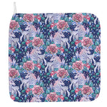 Blue Fairy Rose Unicorn Pattern Print Hand Towel