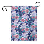 Blue Fairy Rose Unicorn Pattern Print House Flag