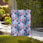 Blue Fairy Rose Unicorn Pattern Print House Flag
