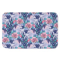 Blue Fairy Rose Unicorn Pattern Print Indoor Door Mat