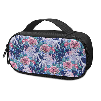 Blue Fairy Rose Unicorn Pattern Print Insulin Cooler Travel Case