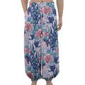 Blue Fairy Rose Unicorn Pattern Print Lantern Pants