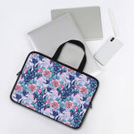 Blue Fairy Rose Unicorn Pattern Print Laptop Sleeve With Handle