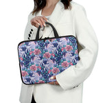 Blue Fairy Rose Unicorn Pattern Print Laptop Sleeve With Handle