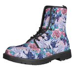 Blue Fairy Rose Unicorn Pattern Print Backpack