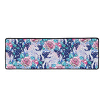 Blue Fairy Rose Unicorn Pattern Print Long Kitchen Mat