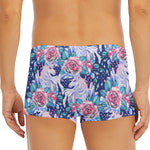 Blue Fairy Rose Unicorn Pattern Print Men's Short Boxer Briefs