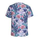 Blue Fairy Rose Unicorn Pattern Print Men's Sports T-Shirt