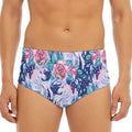 Blue Fairy Rose Unicorn Pattern Print Men's Triangle Swim Briefs