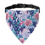 Blue Fairy Rose Unicorn Pattern Print Over The Collar Dog Bandana