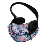 Blue Fairy Rose Unicorn Pattern Print Pet Sling Carrier