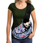Blue Fairy Rose Unicorn Pattern Print Pet Sling Carrier