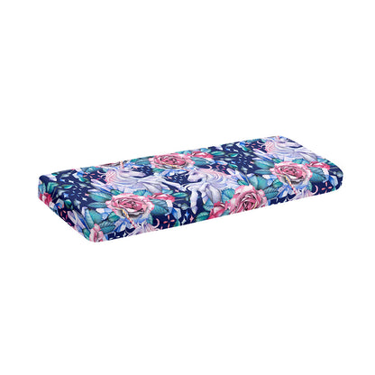 Blue Fairy Rose Unicorn Pattern Print Piano Keyboard Cover