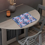Blue Fairy Rose Unicorn Pattern Print Placemat