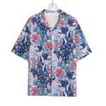 Blue Fairy Rose Unicorn Pattern Print Rayon Hawaiian Shirt