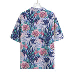 Blue Fairy Rose Unicorn Pattern Print Rayon Hawaiian Shirt