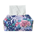 Blue Fairy Rose Unicorn Pattern Print Rectangle Tissue Box Cover