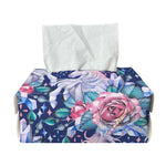 Blue Fairy Rose Unicorn Pattern Print Rectangle Tissue Box Cover