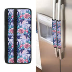 Blue Fairy Rose Unicorn Pattern Print Refrigerator Handle Covers