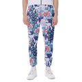 Blue Fairy Rose Unicorn Pattern Print Joggers