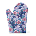 Blue Fairy Rose Unicorn Pattern Print Single Oven Mitt