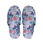 Blue Fairy Rose Unicorn Pattern Print Slippers