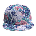 Blue Fairy Rose Unicorn Pattern Print Snapback Cap