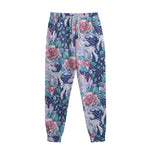 Blue Fairy Rose Unicorn Pattern Print Sweatpants