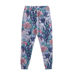 Blue Fairy Rose Unicorn Pattern Print Sweatpants