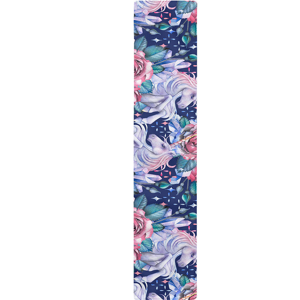 Blue Fairy Rose Unicorn Pattern Print Table Runner