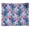 Blue Fairy Rose Unicorn Pattern Print Tapestry