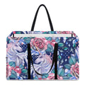 Blue Fairy Rose Unicorn Pattern Print Utility Tote Bag