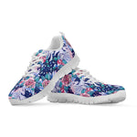 Blue Fairy Rose Unicorn Pattern Print White Running Shoes