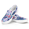 Blue Fairy Rose Unicorn Pattern Print White Slip On Sneakers