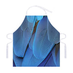 Blue Feather Print Adjustable Apron