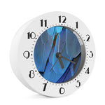 Blue Feather Print Alarm Clock