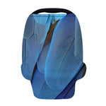 Blue Feather Print Baby Seat Cover