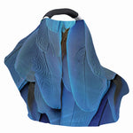 Blue Feather Print Baby Seat Cover