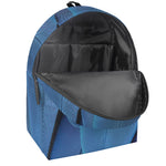 Blue Feather Print Backpack