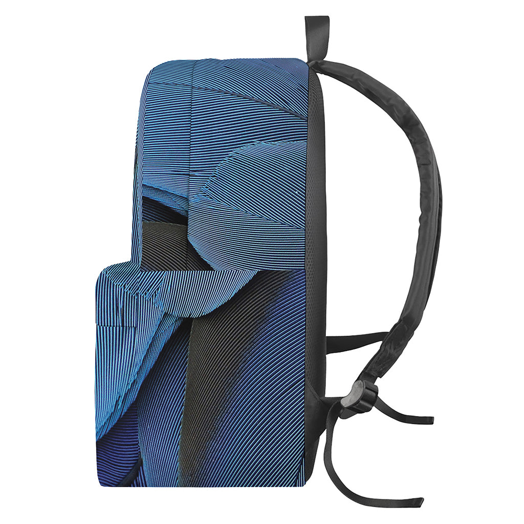 Blue Feather Print Backpack
