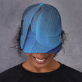Blue Feather Print Baseball Cap