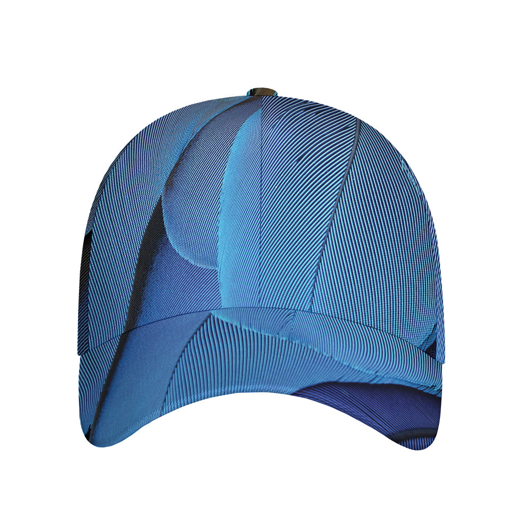Blue Feather Print Baseball Cap
