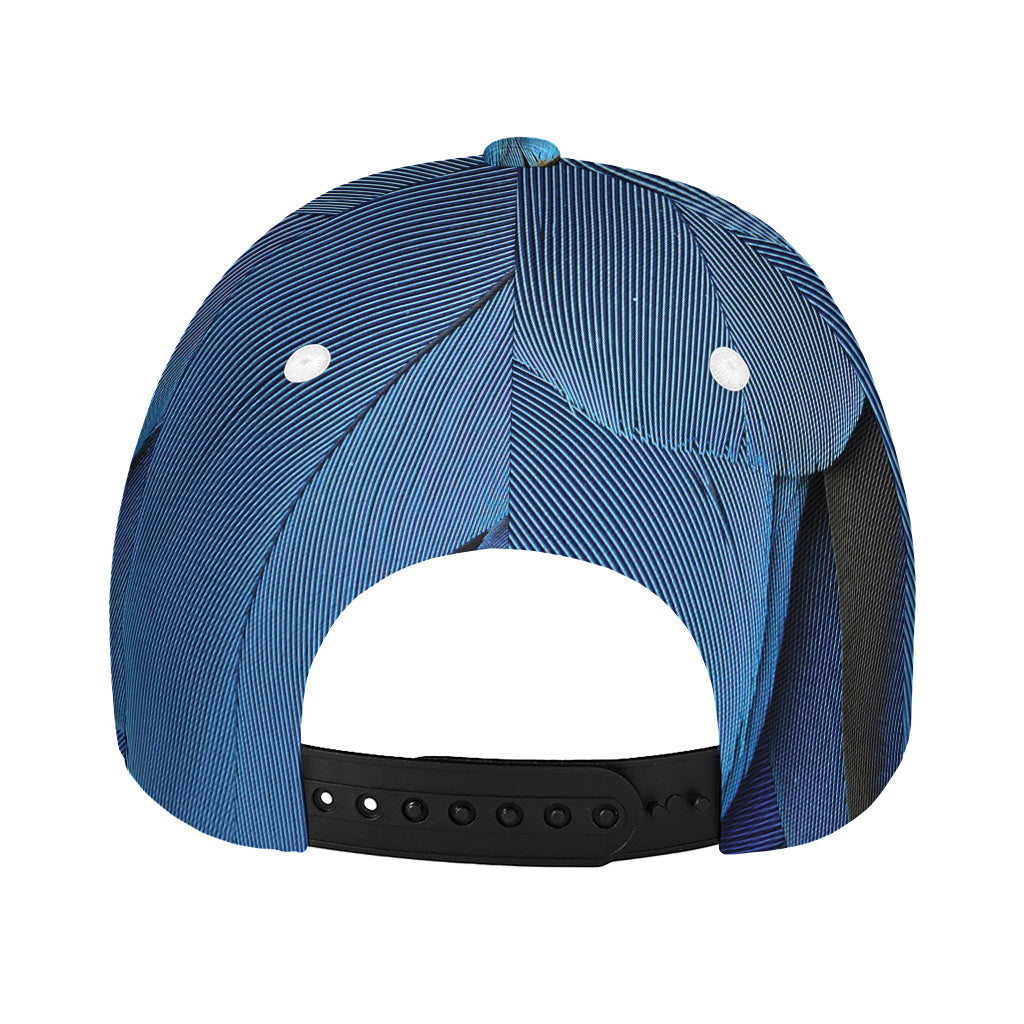 Blue Feather Print Baseball Cap