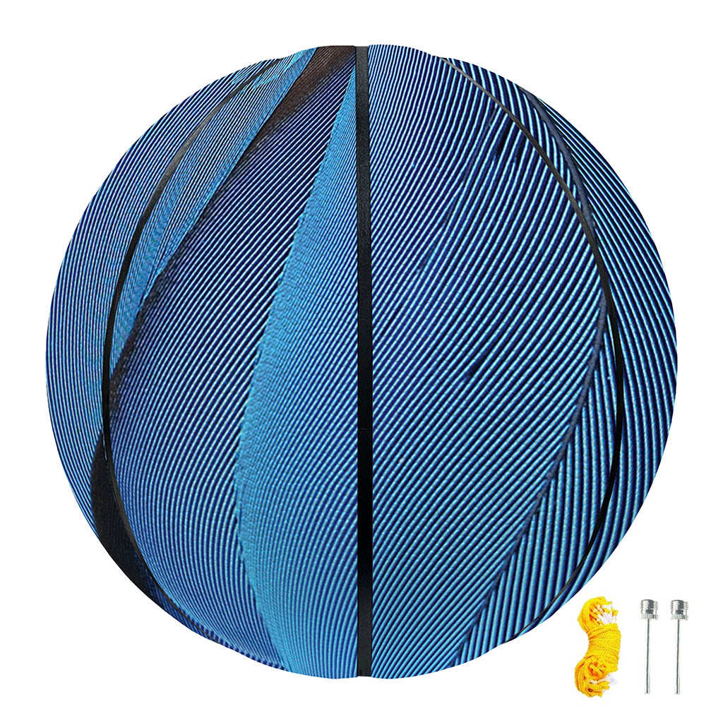 Blue Feather Print Basketball